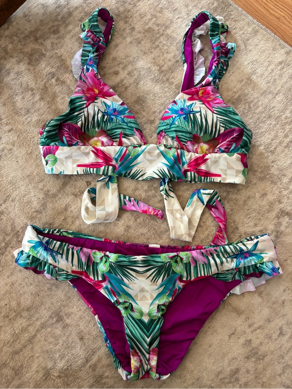 Isabella Rose Tropical Floral Bathing Suit